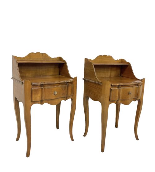 PAIR OF FRENCH NIGHTSTANDS IN CHERRYWOOD - ADDITIONAL PHOTO 5