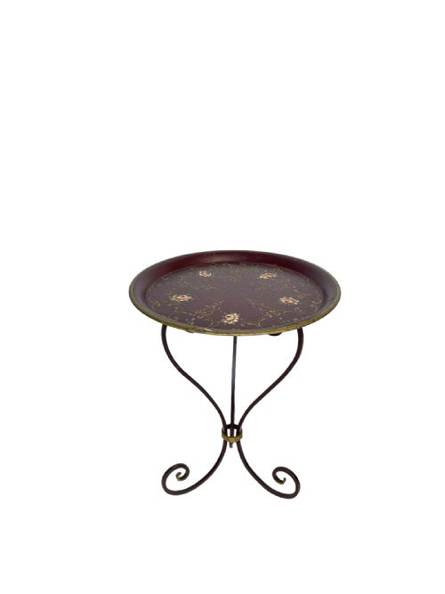 red metal occasional table - CATEGORY: ANTIQUE TABLES - DATED 19TH CENTURY