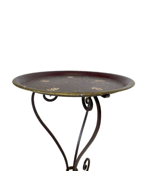 RED METAL OCCASIONAL TABLE - ADDITIONAL PHOTO 1
