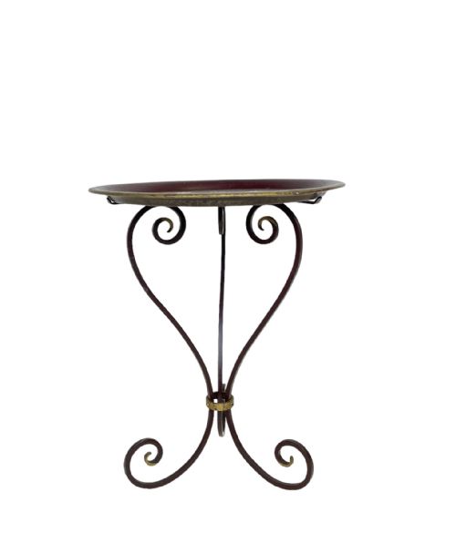RED METAL OCCASIONAL TABLE - ADDITIONAL PHOTO 4