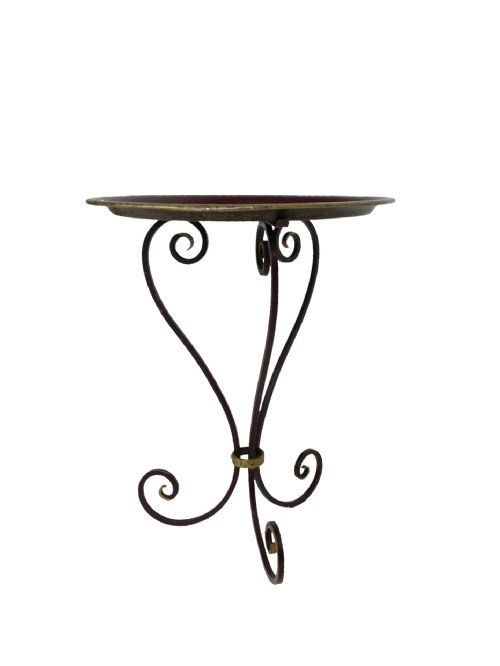 RED METAL OCCASIONAL TABLE - ADDITIONAL PHOTO 6