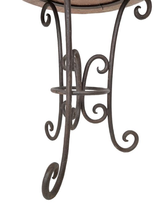 ROUND MARBLE TOP METAL TABLE - ADDITIONAL PHOTO 3