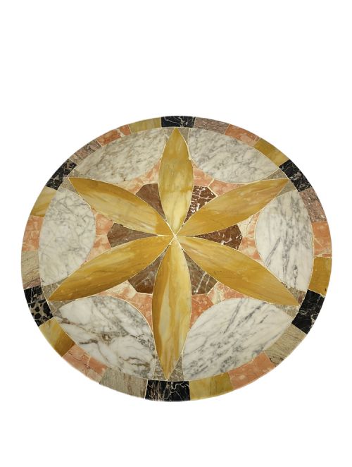 ROUND MARBLE TOP METAL TABLE - ADDITIONAL PHOTO 6