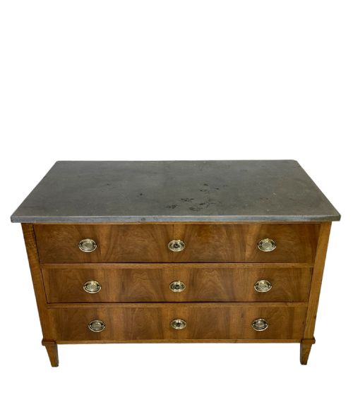 FRENCH 3 DRAWER MARBLE TOP COMMODE - ADDITIONAL PHOTO 1