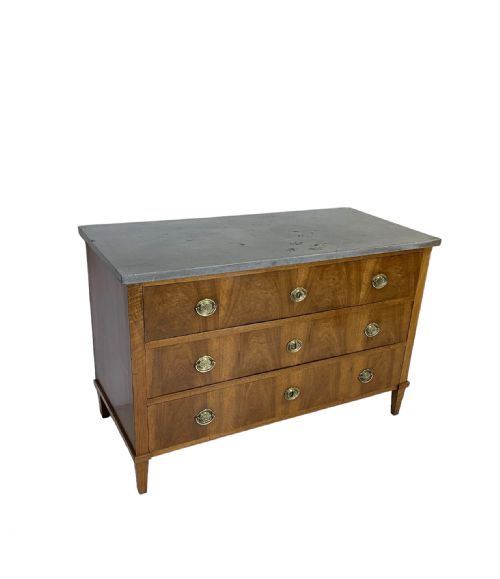 FRENCH 3 DRAWER MARBLE TOP COMMODE - ADDITIONAL PHOTO 2