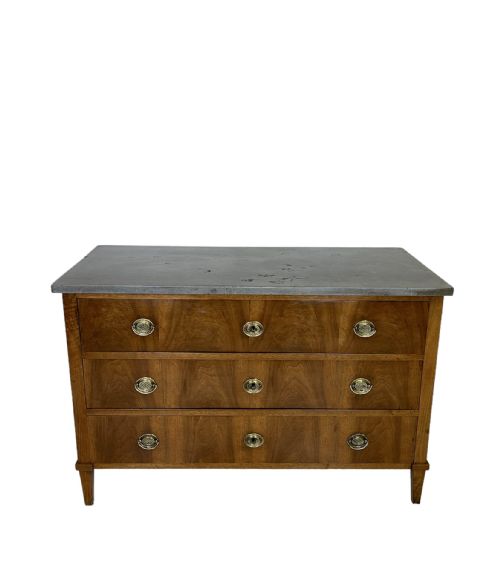 FRENCH 3 DRAWER MARBLE TOP COMMODE - ADDITIONAL PHOTO 3
