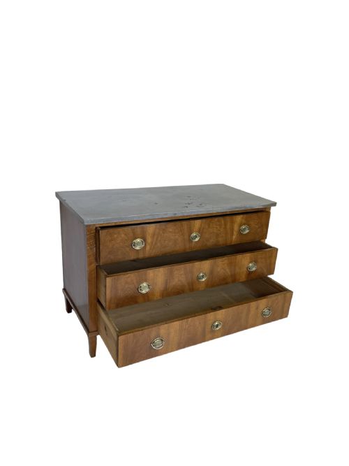 FRENCH 3 DRAWER MARBLE TOP COMMODE - ADDITIONAL PHOTO 8