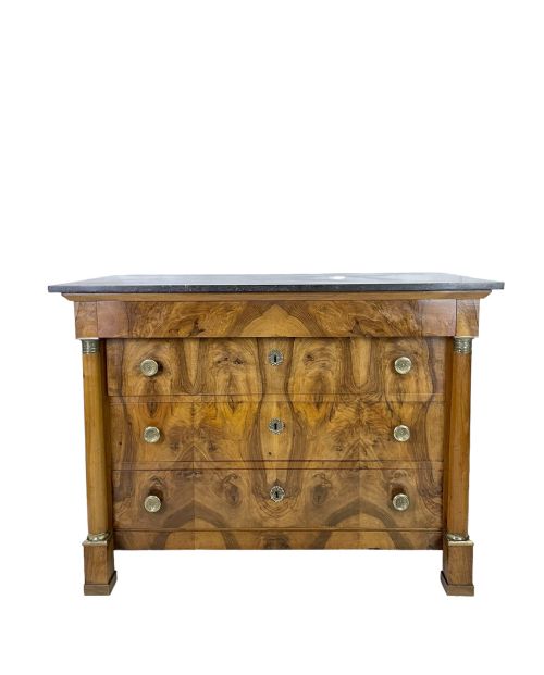 FRENCH WALNUT COMMODE - ADDITIONAL PHOTO 1