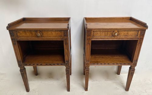 pair french nightstands - CATEGORY: ANTIQUE CABINETS - DATED 1900