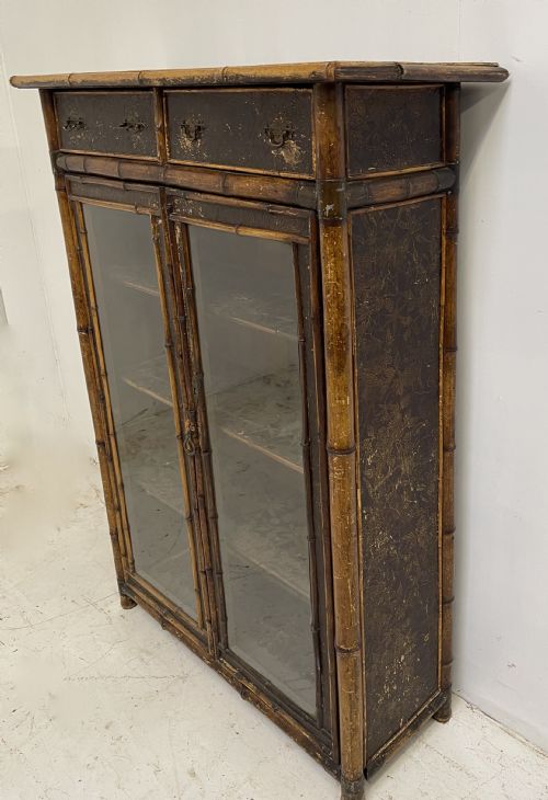 bamboo bookcase - CATEGORY: ANTIQUE BOOKCASES - DATED 19TH CENTURY