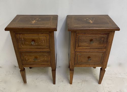 pair of italian nightstands or lamp tables - CATEGORY: ANTIQUE CUPBOARDS - DATED 19TH CENTURY