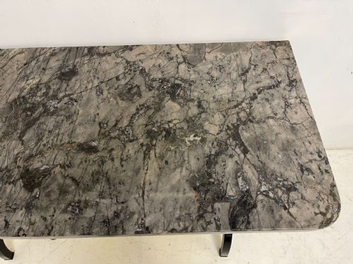 A FRENCH EMPIRE CONSOLE TABLE WITH MARBLE TOP - ADDITIONAL PHOTO 5
