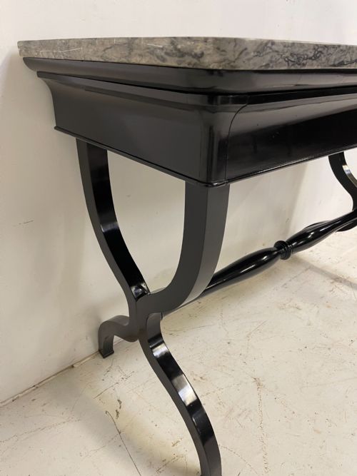 A FRENCH EMPIRE CONSOLE TABLE WITH MARBLE TOP - ADDITIONAL PHOTO 7