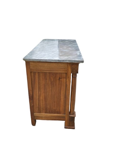 FRENCH WALNUT BUFFET WITH MARBLE TOP - ADDITIONAL PHOTO 3
