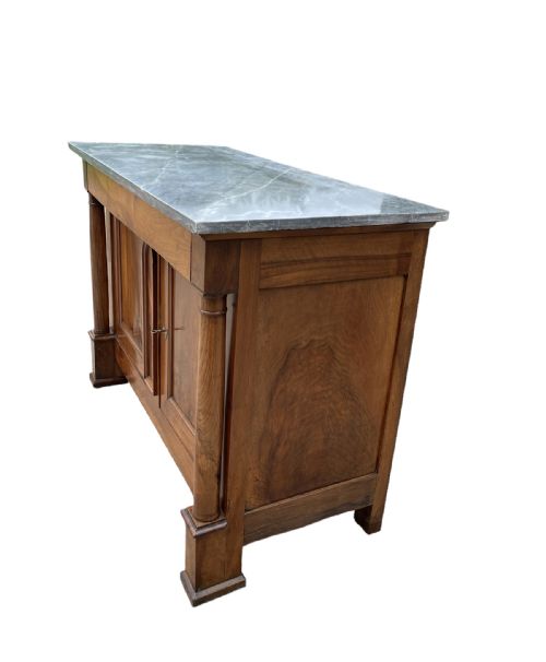 FRENCH WALNUT BUFFET WITH MARBLE TOP - ADDITIONAL PHOTO 5