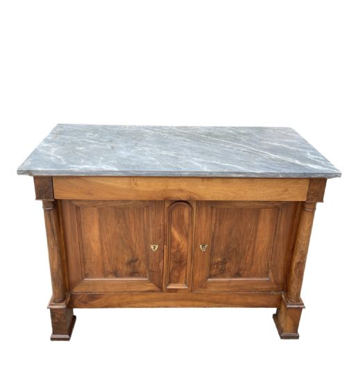 FRENCH WALNUT BUFFET WITH MARBLE TOP - ADDITIONAL PHOTO 8