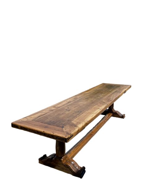 LARGE WALNUT REFECTORY TABLE - ADDITIONAL PHOTO 4
