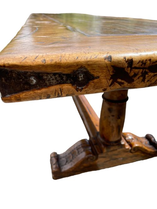 LARGE WALNUT REFECTORY TABLE - ADDITIONAL PHOTO 7