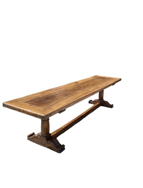 LARGE WALNUT REFECTORY TABLE - ADDITIONAL PHOTO 9