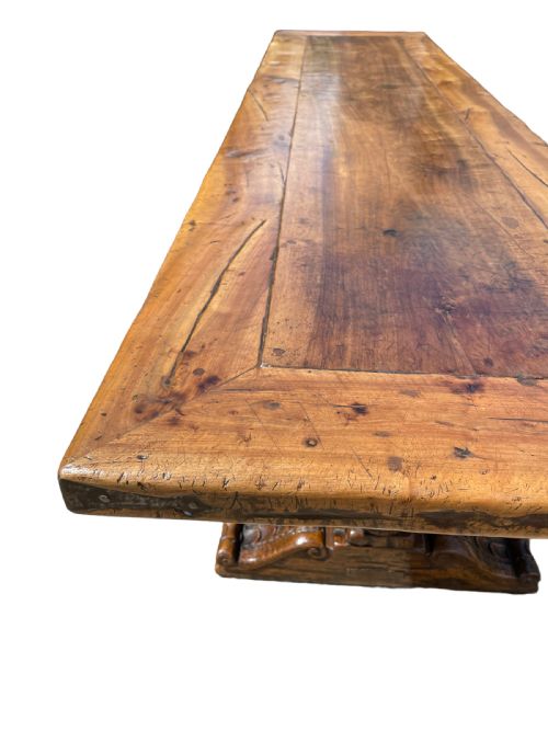 LARGE WALNUT REFECTORY TABLE - ADDITIONAL PHOTO 11