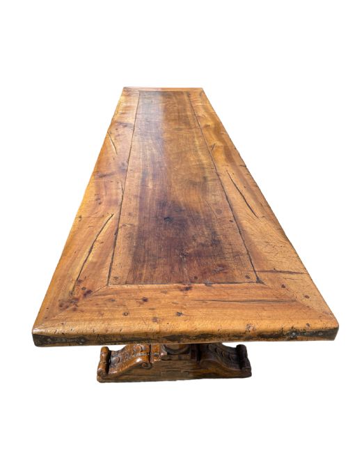 LARGE WALNUT REFECTORY TABLE - ADDITIONAL PHOTO 12