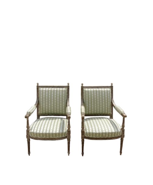 pair of original french painted chairs - CATEGORY: ANTIQUE CHAIRS - DATED 19TH CENTURY