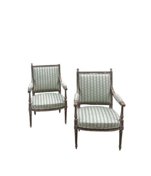 PAIR OF ORIGINAL FRENCH PAINTED CHAIRS - ADDITIONAL PHOTO 6