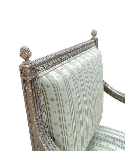 PAIR OF ORIGINAL FRENCH PAINTED CHAIRS - ADDITIONAL PHOTO 7