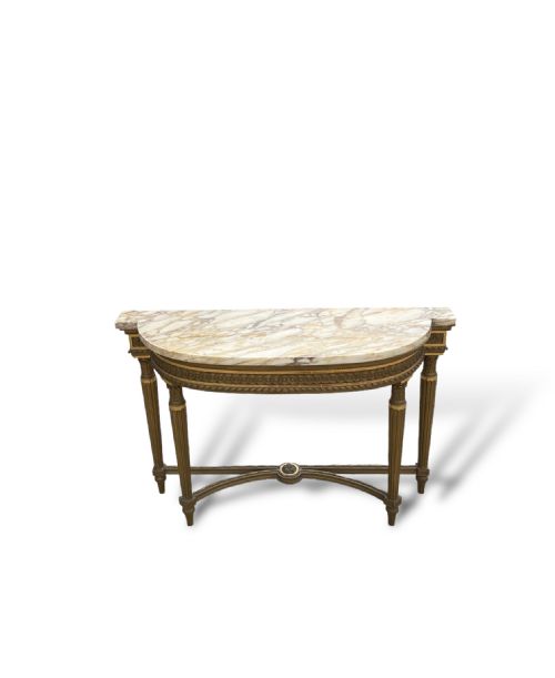 french marble top console table - CATEGORY: ANTIQUE TABLES - DATED 19TH CENTURY