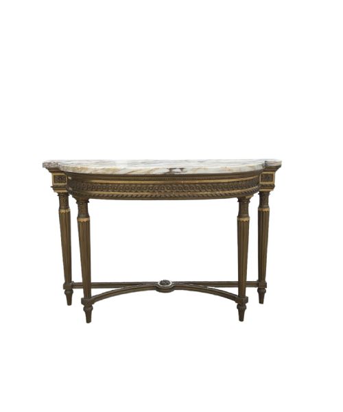 FRENCH MARBLE TOP CONSOLE TABLE - ADDITIONAL PHOTO 3