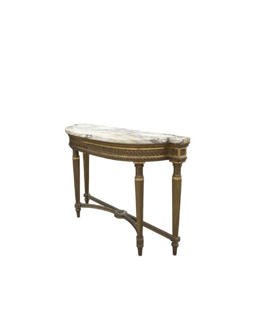 FRENCH MARBLE TOP CONSOLE TABLE - ADDITIONAL PHOTO 4