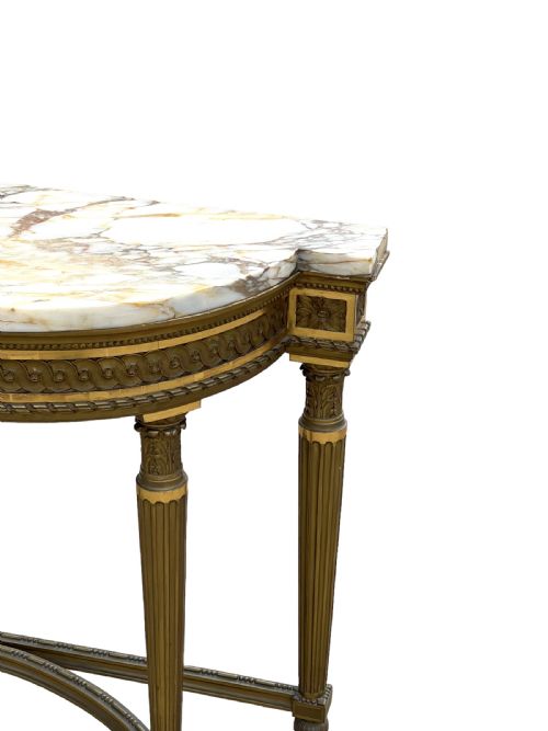 FRENCH MARBLE TOP CONSOLE TABLE - ADDITIONAL PHOTO 5