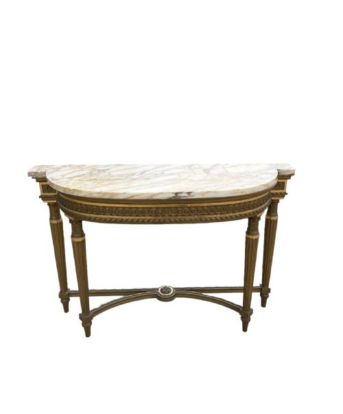 FRENCH MARBLE TOP CONSOLE TABLE - ADDITIONAL PHOTO 6