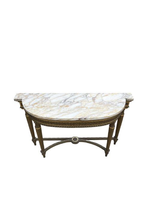 FRENCH MARBLE TOP CONSOLE TABLE - ADDITIONAL PHOTO 8