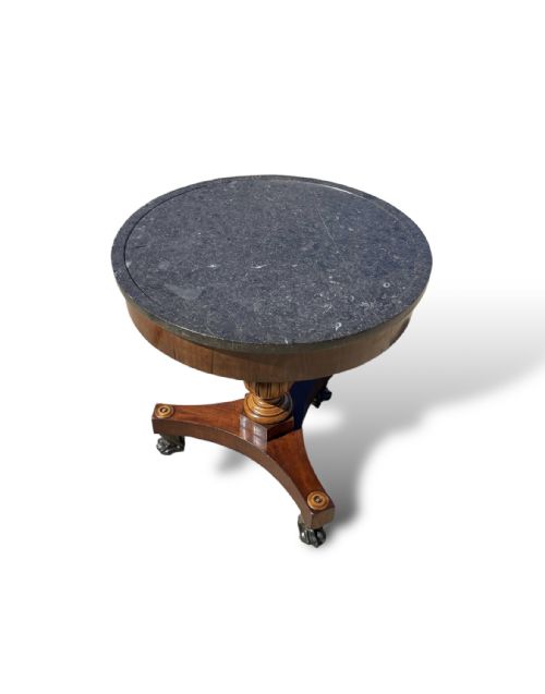 FRENCH MARBLE TOP GUERIDON - ADDITIONAL PHOTO 1