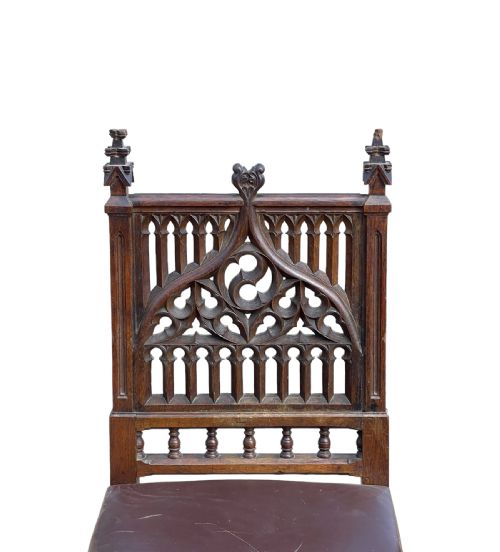 SET OF 6 18TH CENTURY GOTHIC CHAIRS - ADDITIONAL PHOTO 3