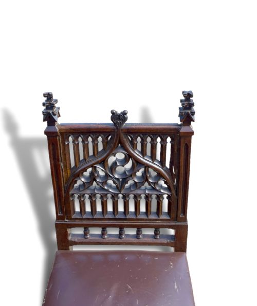 SET OF 6 18TH CENTURY GOTHIC CHAIRS - ADDITIONAL PHOTO 14
