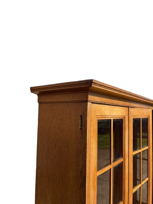THREE DOOR OAK BOOKCASE - ADDITIONAL PHOTO 18