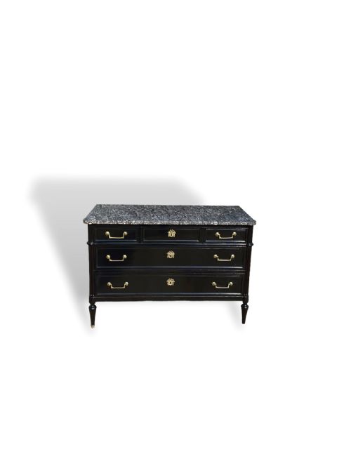18th century directoire ebonized commode - CATEGORY: ANTIQUE CHEST OF DRAWERS - DATED 18TH CENTURY