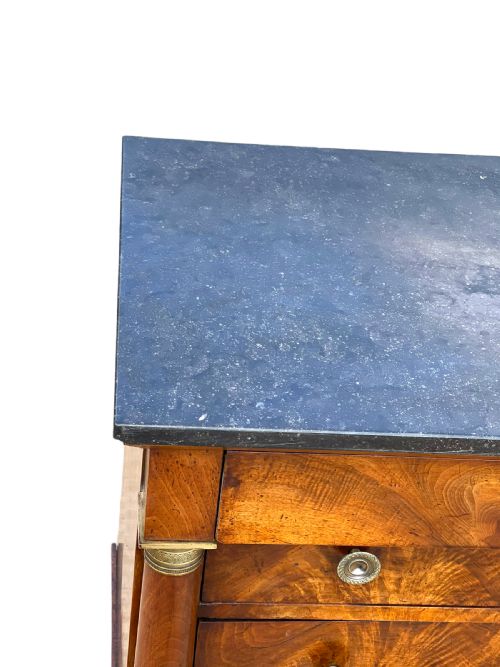 FRENCH EMPIRE WALNUT COMMODE - ADDITIONAL PHOTO 5