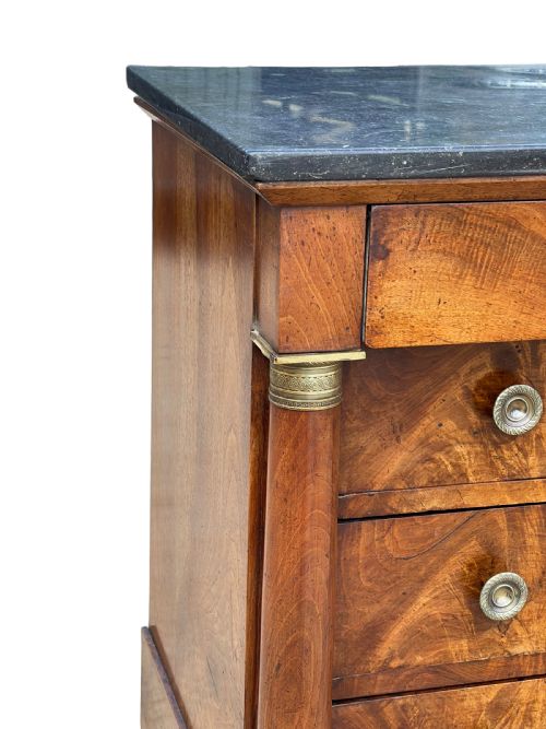 FRENCH EMPIRE WALNUT COMMODE - ADDITIONAL PHOTO 7