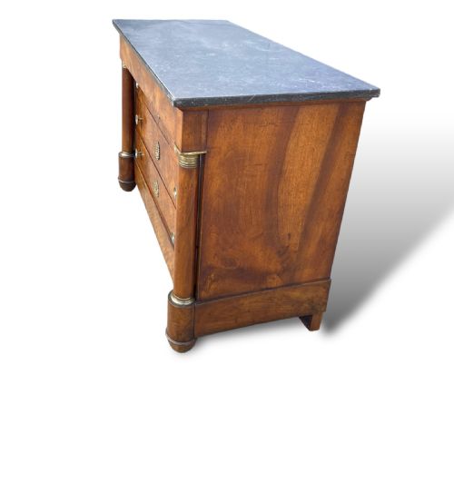 FRENCH EMPIRE WALNUT COMMODE - ADDITIONAL PHOTO 11