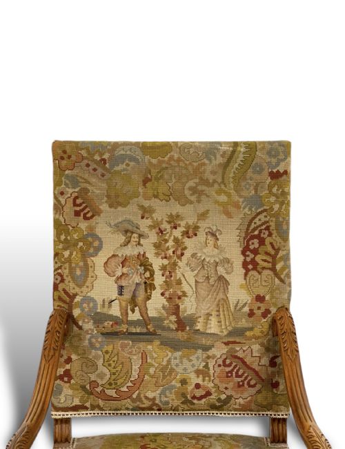 PAIR OF TAPESTRY ARMCHAIRS - ADDITIONAL PHOTO 10