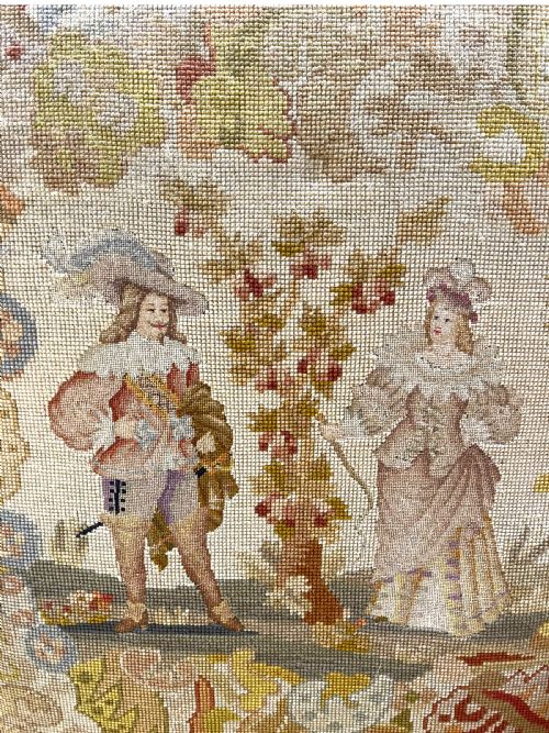 PAIR OF TAPESTRY ARMCHAIRS - ADDITIONAL PHOTO 12