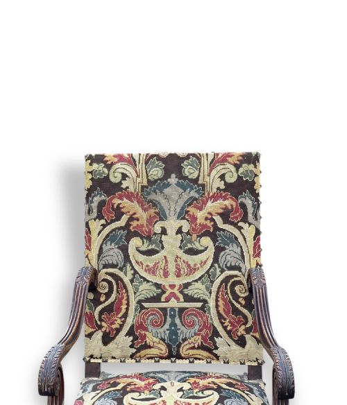 PAIR OF FRENCH TAPESTRY ARMCHAIRS - ADDITIONAL PHOTO 2