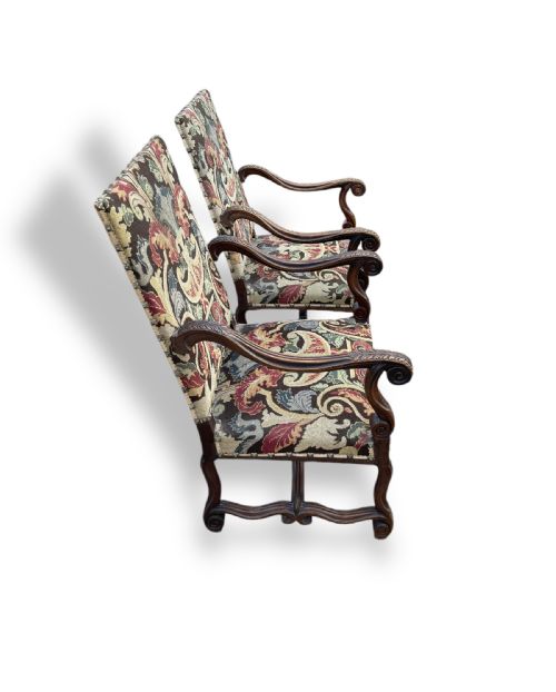 PAIR OF FRENCH TAPESTRY ARMCHAIRS - ADDITIONAL PHOTO 4