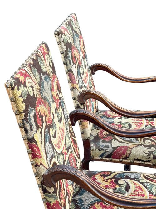 PAIR OF FRENCH TAPESTRY ARMCHAIRS - ADDITIONAL PHOTO 5