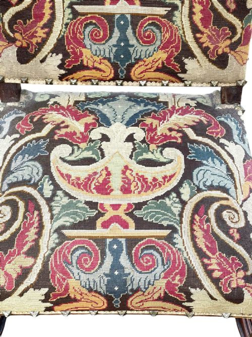 PAIR OF FRENCH TAPESTRY ARMCHAIRS - ADDITIONAL PHOTO 7
