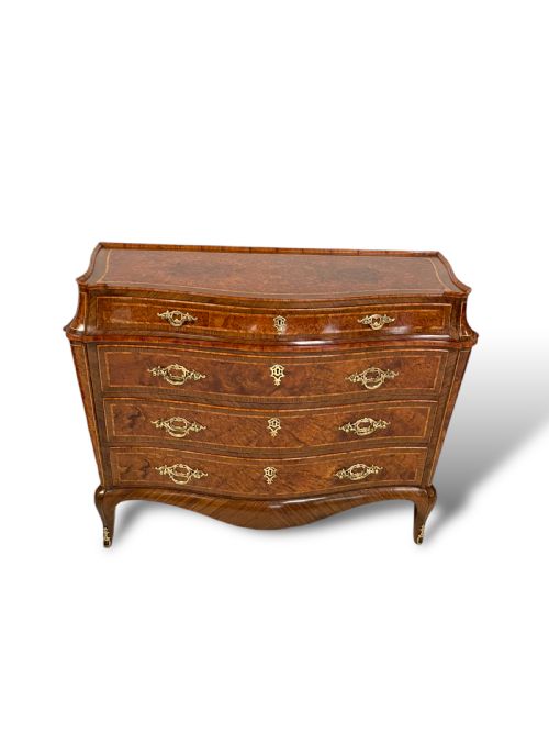 PAIR OF ITALIAN WALNUT COMMODES - ADDITIONAL PHOTO 2