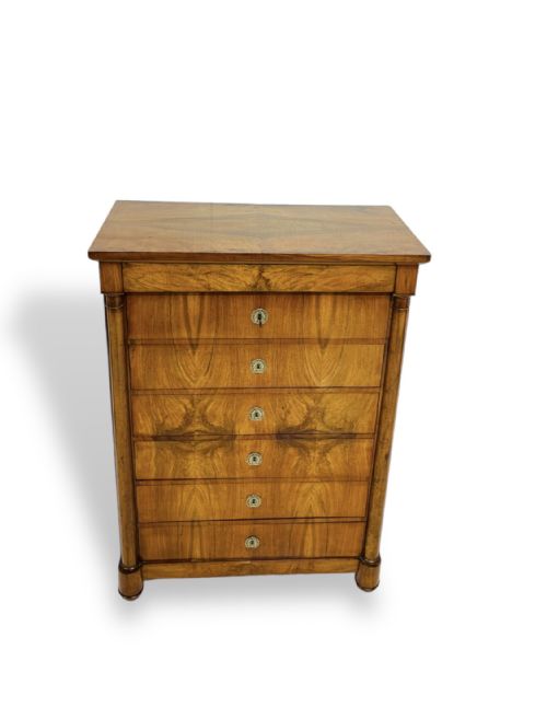 FRENCH WALNUT SEMAINIER CHEST OF DRAWERS - ADDITIONAL PHOTO 3